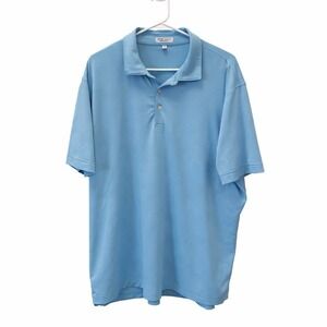 Peter Millar Polo Mens Golf Shirt XL Blue Summer Comfort Lightweight Classic